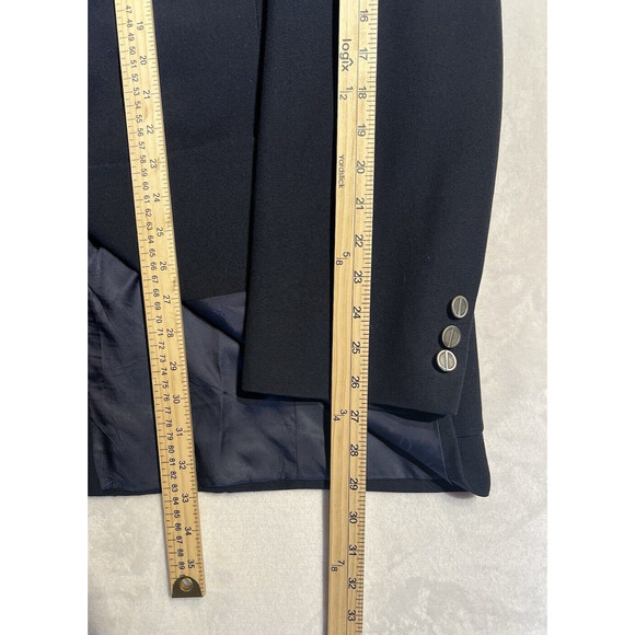 Christian Dior Monsieur 48L Navy Blue Blazer Sport Coat Jacket Patch Pockets - Picture 14 of 16